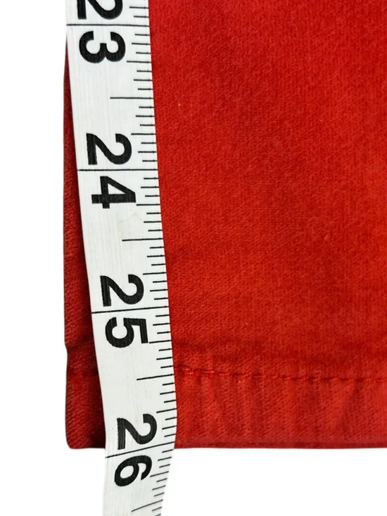 FREE PEOPLE In My Feelings Velvet Crop Slim Flare Pants Red M NWOT Retro Boho - Picture 12 of 15
